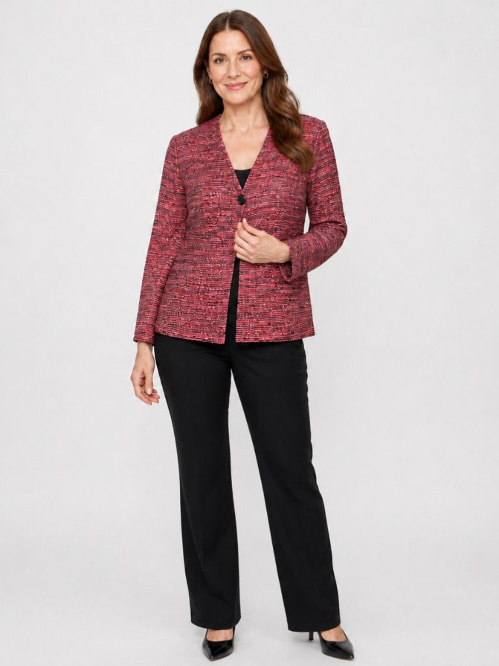 VTG Laura Ashley Cottagecore Cardigan PM Boho Knit One-Button Stretch Jacket